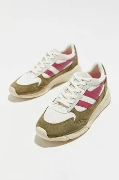 Wholesale ๐ Women's Gola Tempest ๐ Sneaker Off White + Khaki + Raspberry โค๏ธ