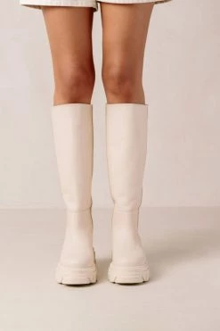 Cheapest 🌟 Women's ALOHAS Katiuska Leather Knee High Platform Boot Ivory 😍 -Dr. Martens Sales unnamed file 1205