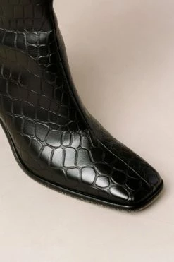 Flash Sale ⌛ Women's ALOHAS East Leather Knee High Croc Boot Apple Alli Black ⌛ -Dr. Martens Sales unnamed file 1241