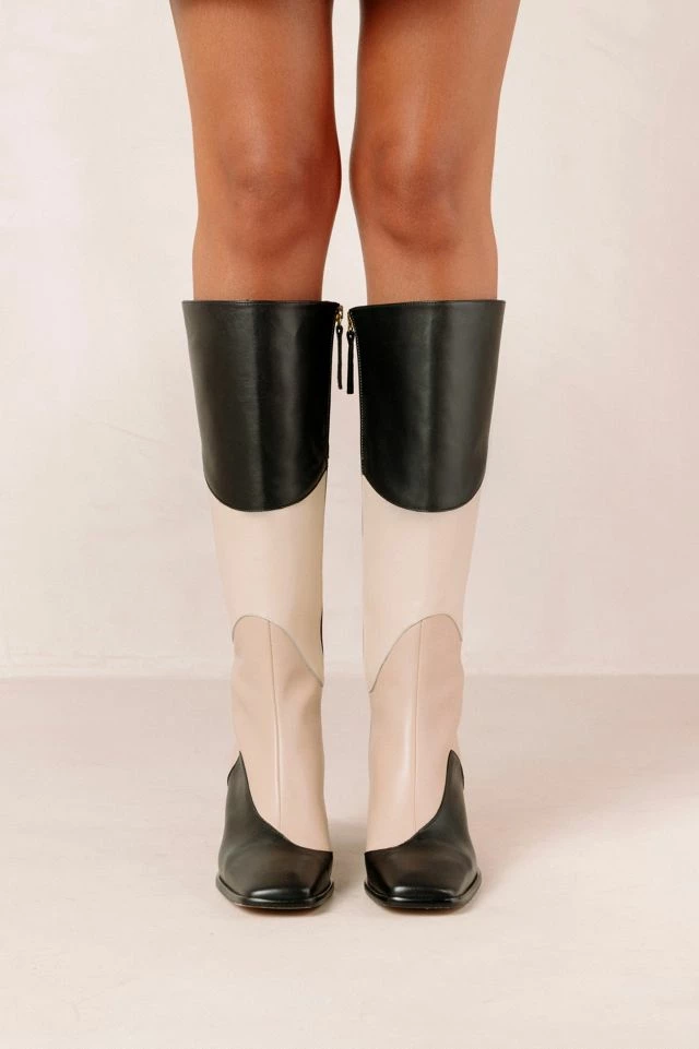 Coupon ๐ Women's ALOHAS East Patchwork Leather Knee High Boot Patchwork Kaleidoscope Black ๐ 5 Coupon ๐ Women's ALOHAS East Patchwork Leather Knee High Boot Patchwork Kaleidoscope Black ๐ - Image 3