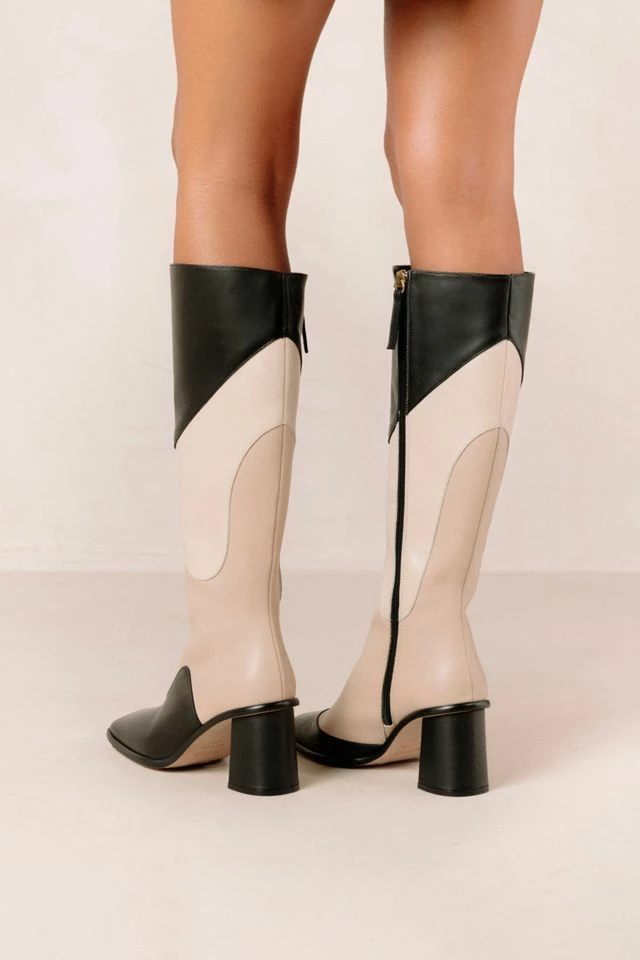 Coupon ๐ Women's ALOHAS East Patchwork Leather Knee High Boot Patchwork Kaleidoscope Black ๐ 6 Coupon ๐ Women's ALOHAS East Patchwork Leather Knee High Boot Patchwork Kaleidoscope Black ๐ - Image 4