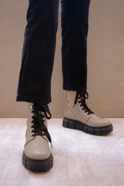 Promo ⌛ Women's ALOHAS Can Can Leather Platform Combat Boot Vegan Beige ❤️ -Dr. Martens Sales unnamed file 1258