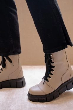 Promo ⌛ Women's ALOHAS Can Can Leather Platform Combat Boot Vegan Beige ❤️ -Dr. Martens Sales unnamed file 1259