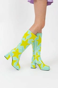 Coupon 💯 Zig Zag Goods LLC 👩 Women's Zig Zag Star Shine Gogo 🥾 Boots Mint 🌟
