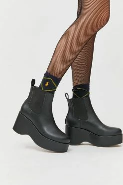 Best deal 🧨 Urban Outfitters 👩 Women's UO Gina Platform Chelsea Boot Black 👍