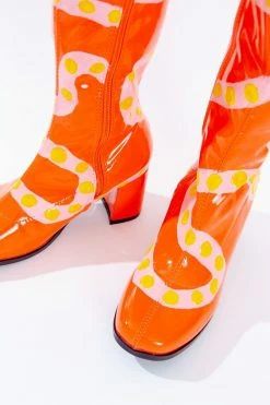 Discount 😉 Zig Zag Goods LLC 👩 Women's Zig Zag Pumpkin Patch Gogo 🥾 Boots Orange ⭐ -Dr. Martens Sales unnamed file 1349