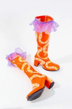 Discount 😉 Zig Zag Goods LLC 👩 Women's Zig Zag Pumpkin Patch Gogo 🥾 Boots Orange ⭐ -Dr. Martens Sales unnamed file 1350