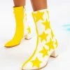Coupon ⌛ Zig Zag Goods LLC 👩 Women's Zig Zag Star 🥾 Boots Yellow 😀