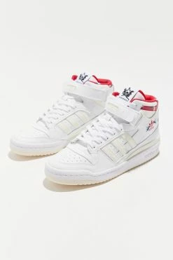 Brand new 🥰 Women's Adidas Forum TM Mid 👟 Sneaker White + Off White + Power Red ✔️