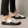 Discount 🧨 Women's ALOHAS Marshmallow Leather Slingback 🩴 Sandal Shimmer Silver 💯 -Dr. Martens Sales unnamed file 1446