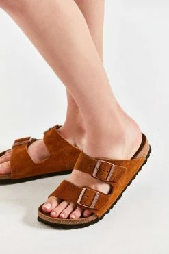 New 😉 Women's Birkenstock Arizona Soft Footbed Rust 🩴 Sandal Brown 🎁