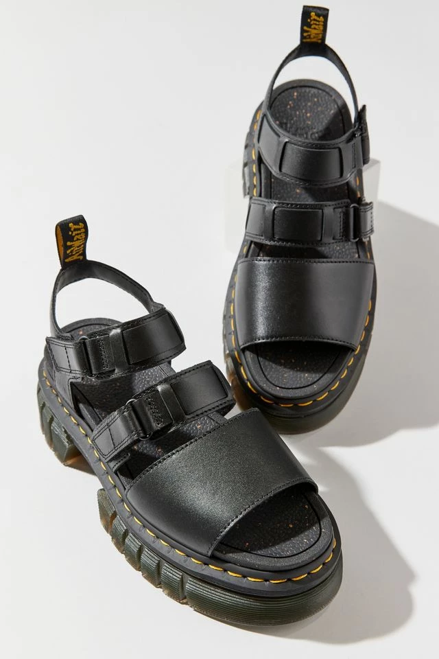New đ Women's Dr. Martens Ricki Leather 3-Strap Platform 𩴠Sandal Black đ 3 New đ Women's Dr. Martens Ricki Leather 3-Strap Platform 𩴠Sandal Black đ