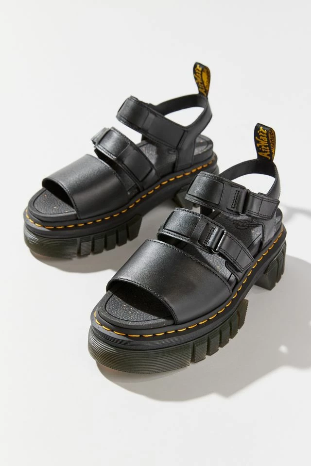 New đ Women's Dr. Martens Ricki Leather 3-Strap Platform 𩴠Sandal Black đ 4 New đ Women's Dr. Martens Ricki Leather 3-Strap Platform 𩴠Sandal Black đ - Image 2