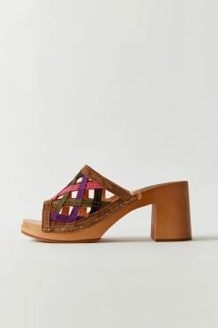 Flash Sale 🎉 Women's Swedish Hasbeens Basket Mule 🩴 Sandal Brown Multi 🎁 -Dr. Martens Sales unnamed file 1551