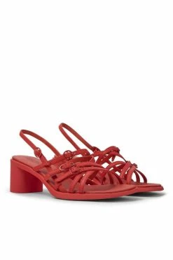 Deals 😀 Women's Camper Meda Strappy Leather 🩴 Sandal Red ❤️ -Dr. Martens Sales unnamed file 1575
