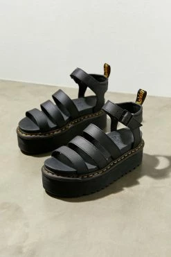 New ❤️ Women's Dr. Martens Blaire Hydro Leather Strap Platform 🩴 Sandal Black 🌟 -Dr. Martens Sales unnamed file 1586