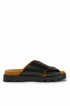 Flash Sale 🎉 Women's Camper Brutus Crossover Leather 🩴 Sandal Black ⭐