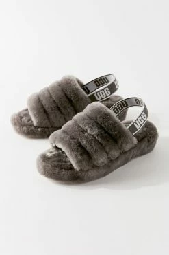Best Sale 💯 Women's UGG Fluff Yeah Slide 🩴 Sandal Charcoal ⌛ -Dr. Martens Sales unnamed file 1652