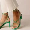 Brand new 🤩 Women's ALOHAS Bellini Leather Strappy Heel Neon Green 🥰