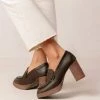 Hot Sale 🤩 Women's ALOHAS Busy Leather Heeled Loafer Corn Coffee Brown 🎁 -Dr. Martens Sales unnamed file 1727
