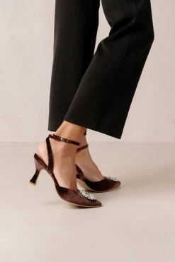 Coupon 🌟 Women's ALOHAS Cinderella Velvet Heel Crystal Velvet Coffee Brown ❤️ -Dr. Martens Sales unnamed file 1737