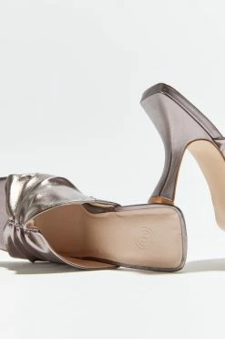 Buy 🛒 Urban Outfitters 👩 Women's UO Zoey Ruched Mule Heel Silver 💯 -Dr. Martens Sales unnamed file 1745