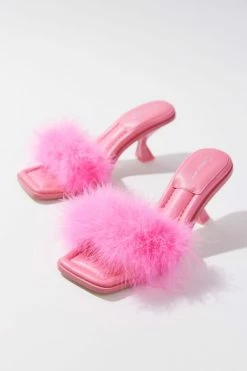 Coupon 🎁 Women's Circus NY Florence Feather Mule Heel Punk Pink 🧨