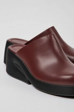 Promo ✔️ Women's Camper's Kaah Leather Clog Maroon 😀 -Dr. Martens Sales unnamed file 1812