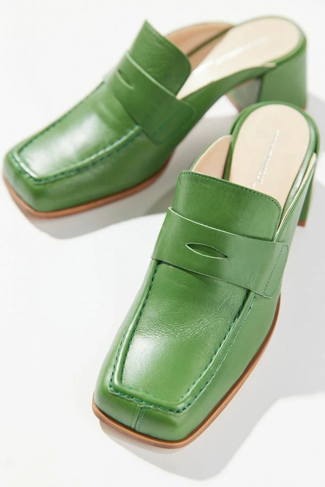 Outlet ๐งจ Women's Intentionally Blank Prof Heeled Mule Loafer Green โ 3 Outlet ๐งจ Women's Intentionally Blank Prof Heeled Mule Loafer Green โ