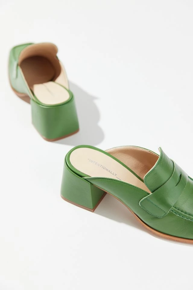 Outlet ๐งจ Women's Intentionally Blank Prof Heeled Mule Loafer Green โ 6 Outlet ๐งจ Women's Intentionally Blank Prof Heeled Mule Loafer Green โ - Image 4