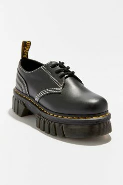 Cheapest 🛒 Women's Dr. Martens Audrick White Stitch Leather Platform Oxford Black 🧨 -Dr. Martens Sales unnamed file 1941