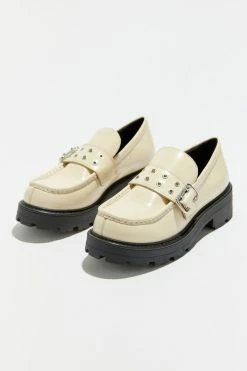 Cheap 😍 Women's Vagabond 👟 Shoemakers Cosmo 2.0 Polished Leather Buckle Loafer Off White 😀