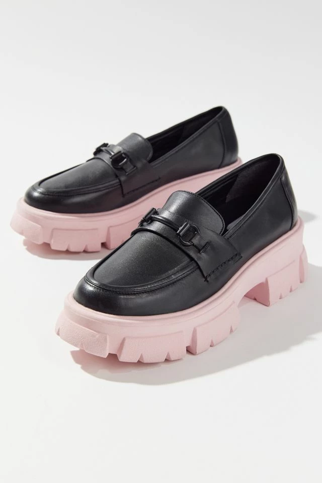 Top 10 ⭐ Women's Steve Madden Trifecta Platform Loafer Black + Pink ✨ 3 Top 10 ⭐ Women's Steve Madden Trifecta Platform Loafer Black + Pink ✨
