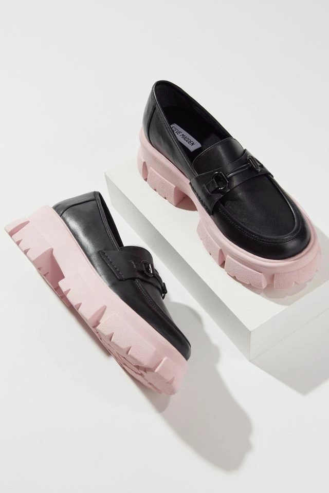 Top 10 ⭐ Women's Steve Madden Trifecta Platform Loafer Black + Pink ✨ 4 Top 10 ⭐ Women's Steve Madden Trifecta Platform Loafer Black + Pink ✨ - Image 2