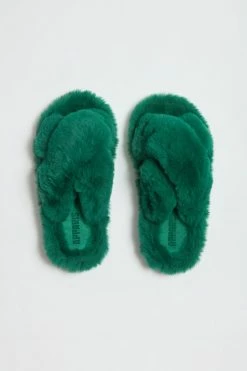 Best deal 😍 Women's APPARIS Biba Faux Fur Slippers Verdant Green 👍 -Dr. Martens Sales unnamed file 2065