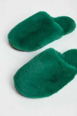 Best Pirce ✔️ Women's APPARIS Melody Faux Fur Slippers Verdant Green 😍