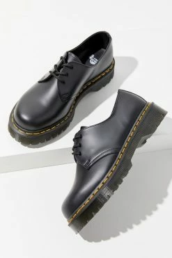 Dr. Martens Sales 16 Top 10 ❤️ Women's Dr. Martens 1461 Bex Smooth Leather Platform Oxford Black 🥰