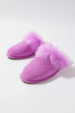 Dr. Martens Sales 12 Best Pirce 🔔 Women's UGG Scuff Sis Sheepskin Slipper Purple Ruby 😍