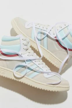 Top 10 ⌛ Women's Adidas Top Ten RB 👟 Sneaker Cloud White + Cream White + Almost Blue ✨