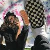 Discount 🥰 Women's Vans Checkerboard Slip-On 👟 Sneaker Black + White Checkered 🥰 -Dr. Martens Sales unnamed file 465