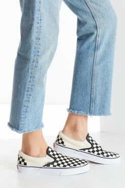 Discount 🥰 Women's Vans Checkerboard Slip-On 👟 Sneaker Black + White Checkered 🥰 -Dr. Martens Sales unnamed file 469
