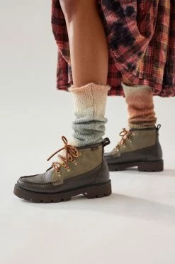 Discount 🌟 Women's G.H. Bass Ranger Shearling Lace-Up Boot Brown + Olive 🤩