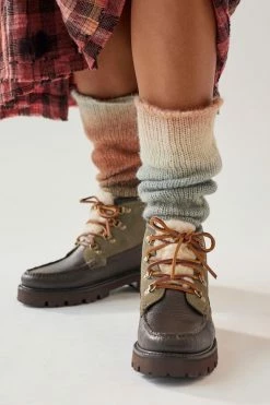 Discount 🌟 Women's G.H. Bass Ranger Shearling Lace-Up Boot Brown + Olive 🤩 -Dr. Martens Sales unnamed file 664