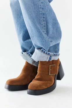 Discount 🌟 Women's Vagabond 👟 Shoemakers Brooke Suede Buckle Boot Cognac Suede 🧨