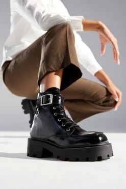 New 👍 Women's Cooperative Tania Buckled Boot Black ⭐