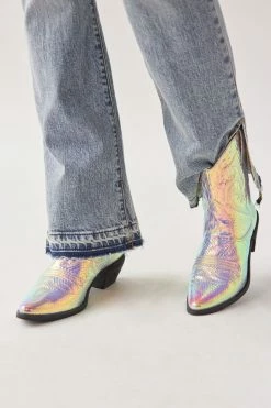 Cheap 👏 Urban Outfitters 👩 Women's UO Fallen Reptile Cowboy Boot Iridescent 😀