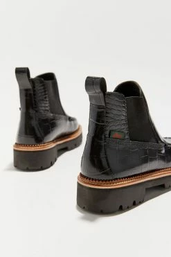 Discount 👍 Women's G.H. Bass Croc Chelsea Boot Black 🥰 -Dr. Martens Sales unnamed file 800