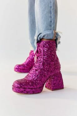 Outlet 🌟 Women's Circus NY Kia Sequin Boot Punk Pink 👍