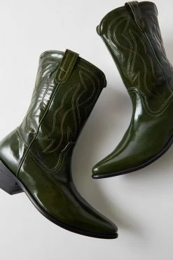 Best deal 🥰 Urban Outfitters 👩 Women's UO Leena Cowboy Boot Dark Green 🤩